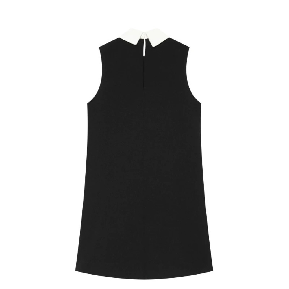 ZARA Oversized Notched Collar Contrast Dress